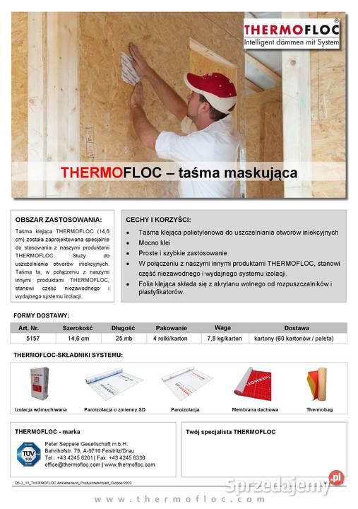 THERMOFLOC Taśma klejąca 146 do otworów