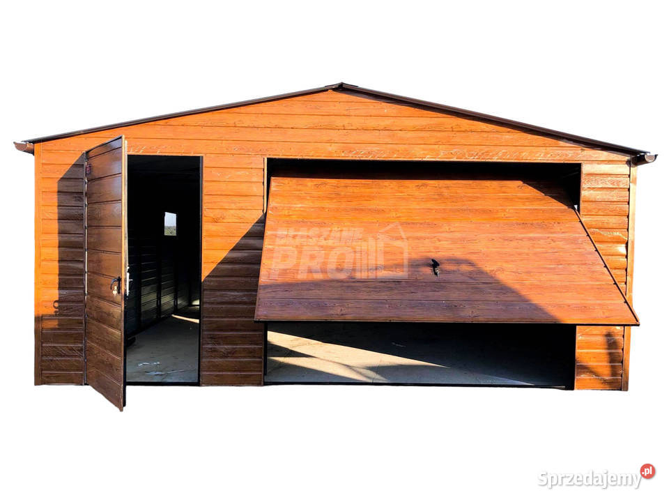 Garaż blaszany 55x6 Brama Drzwi 2x okno Rynny Nysa