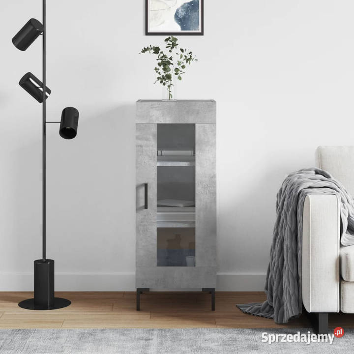 Szafka szarość betonu 345x34x90 materiał Warszawa
