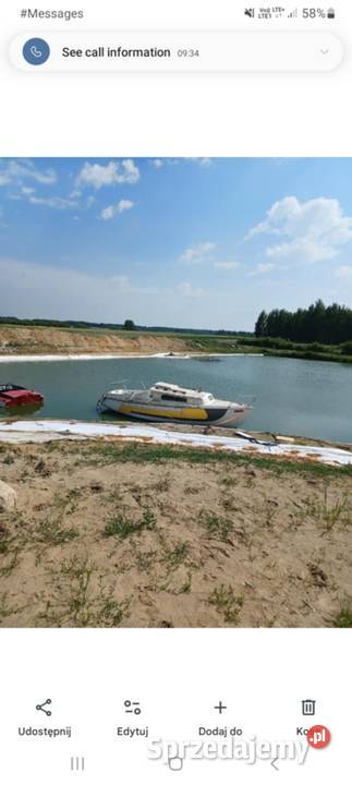 Łódka czteroosobowa z silnikiem spalinowym 25 kw