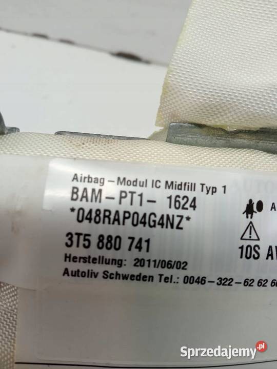 KURTYNA POWIETRZNA AIRBAG PRAWA 3T5880741 Skoda