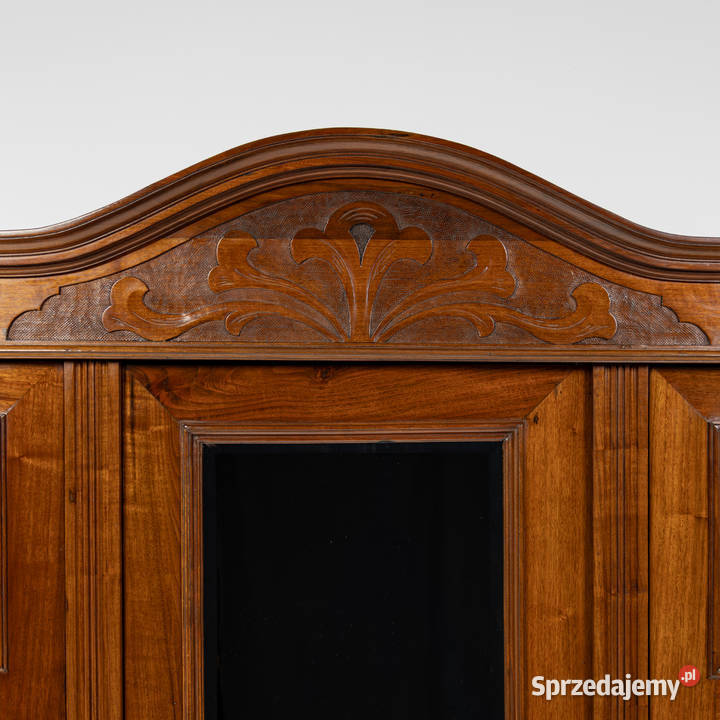 Szafa Orzechowa Jugendstil z Skrytką Witraż wielkopolskie Swarzędz