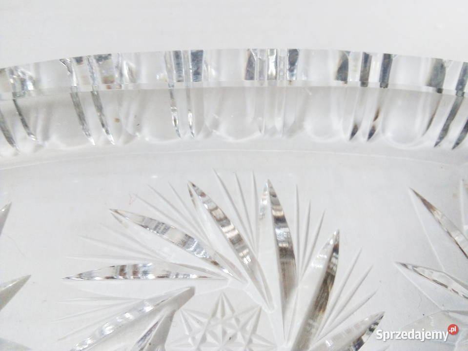 kryształowa tacka vintage PRL