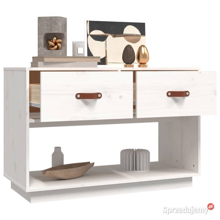 Szafka pod telewizor biała 90x40x60 lite drewno mazowieckie Warszawa sprzedam