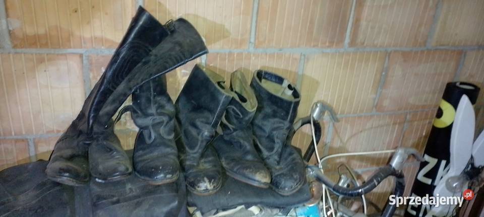 Buty stare do rekonstrukcji straz milicja Buty motocyklowe Jarosław