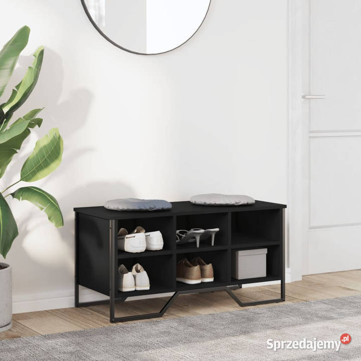 Szafka na buty czarna 90x38x455 materiał Na buty Warszawa