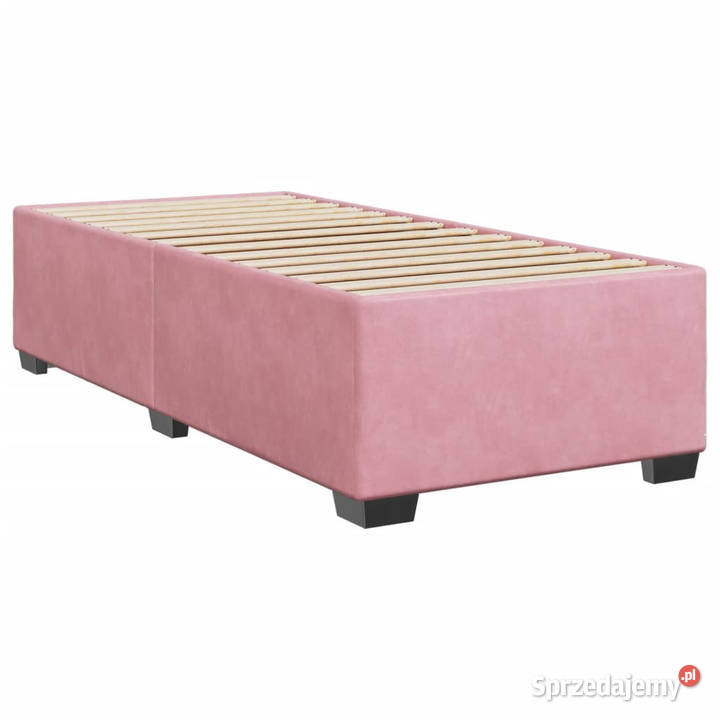 Rama łóżka różowa tapicerowana aksamitem 80x200 mazowieckie sprzedam