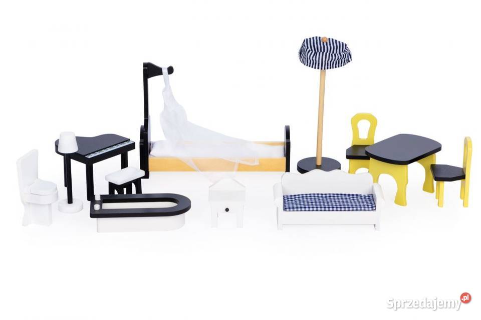 Duży drewniany domek lalek winda mebelki Lalki i akcesoria Bielsk Podlaski