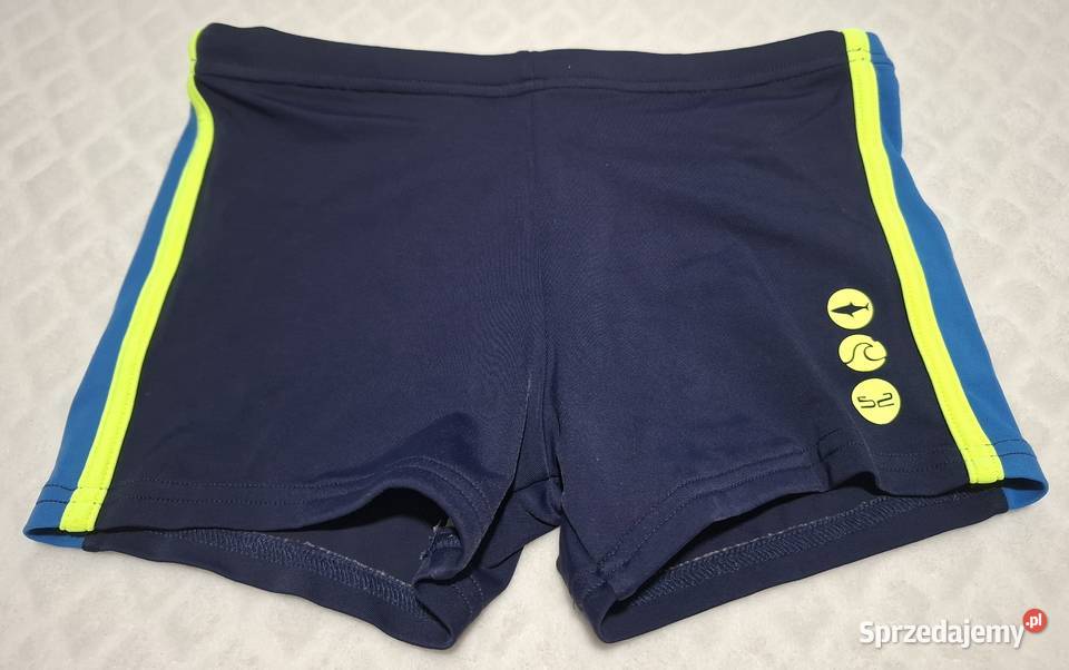 Krótkie spodenki kąpielowe kąpielówki granatowe Rozmiar 122 Czeladź