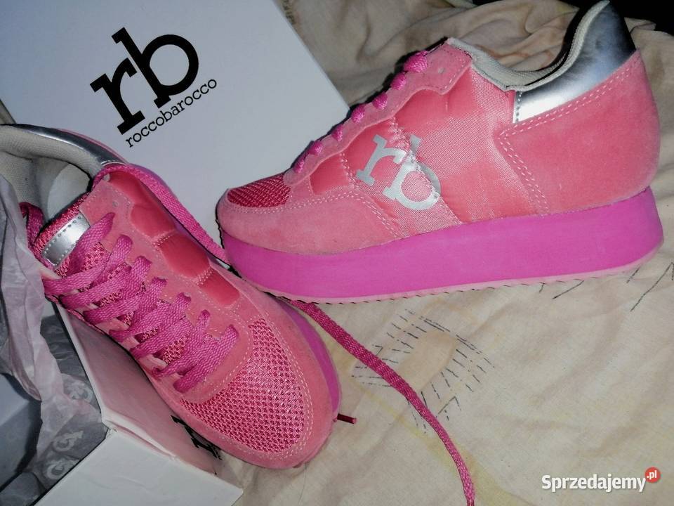 ROCCOBAROCCO sneakersy półbuty w sportowym stylu różowy wielkopolskie