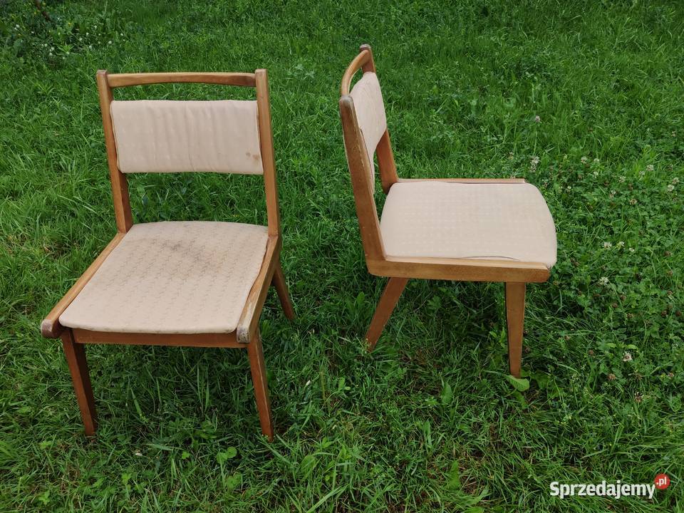 Stare krzesła JAR Jasienica PRL vintage Kraków 2 Meble