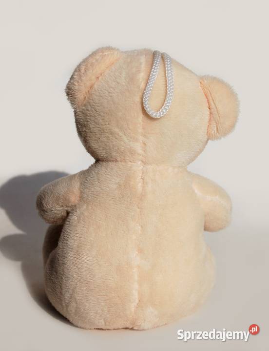 Pluszowy miś kremowobiały siedzący maskotka 14 Lublin sprzedam