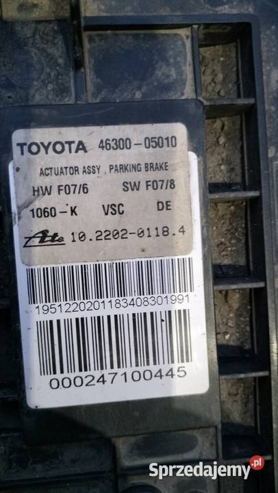 Hamulec ręczny elektryczny Toyota Avensis T27 Tomaszów Lubelski