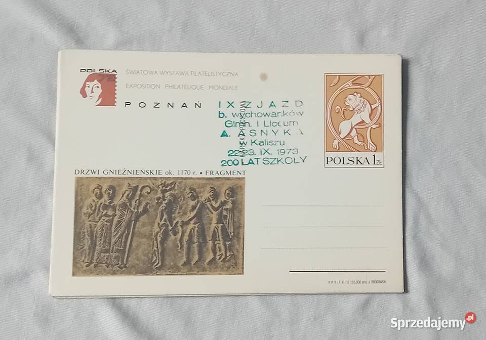 Pocztówka Św Wyst Filat Poznań73 Pieczęć Zjazd
