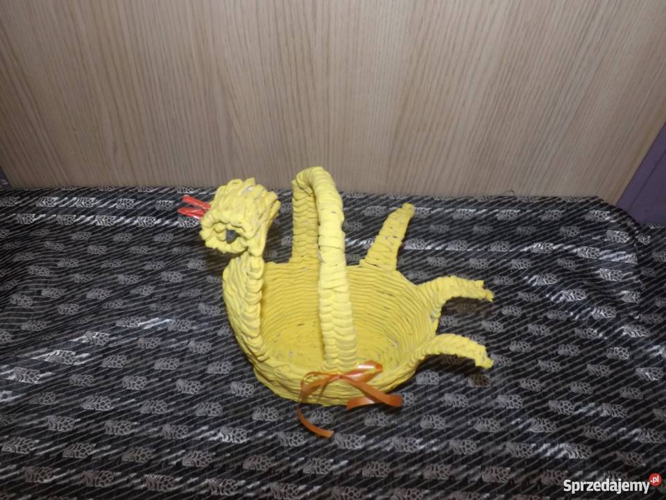 Koszyk kurczak papierowa wiklina odcienie żółtego lubelskie