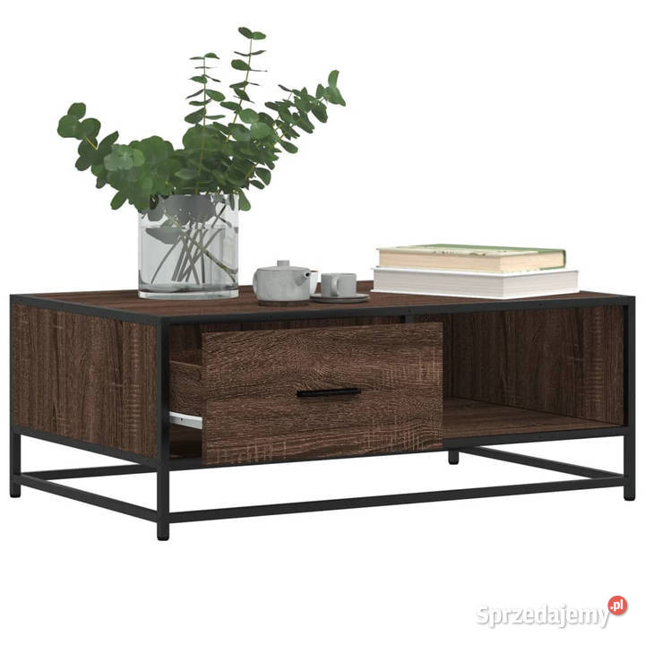 Stolik kawowy brązowy dąb 90x57x35 materiał Meble Warszawa sprzedam