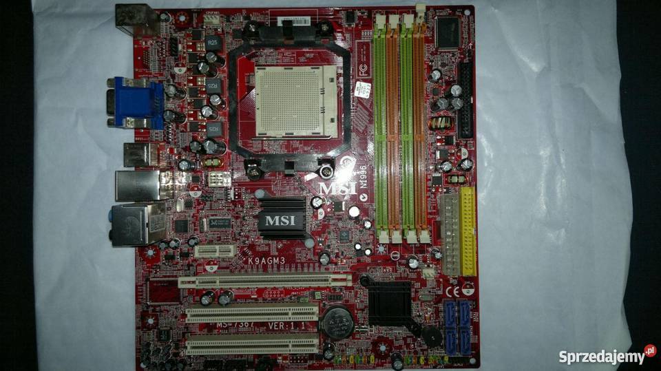 Płyta główna MSI K9AGM3F AMD Uszkodzona Psary