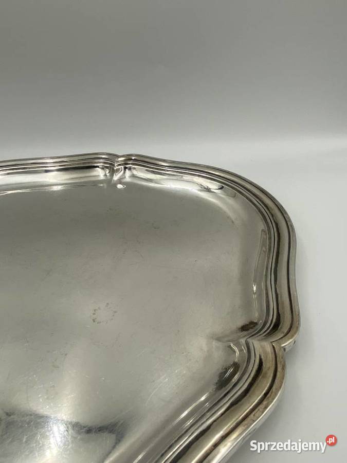 Duża owalna taca ze srebra pr 800 49 x 37 Poznań