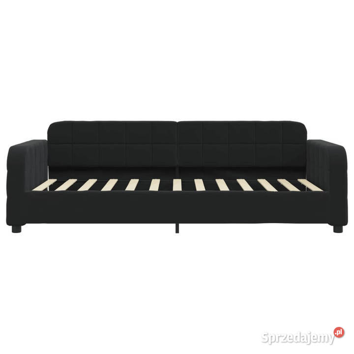 Sofa z materacem do spania czarna aksamit 80x200 Warszawa