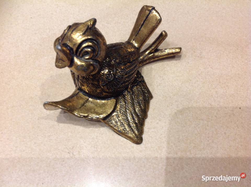 Ptaszek Mosiężny Stary sygnowany inny kolor Nowa Sól