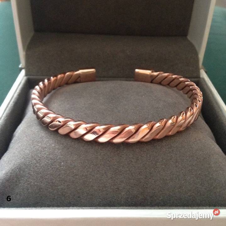 Bransoletka Miedziana dł wew 16 szer 6mm Splot Bransoletki dolnośląskie Wrocław