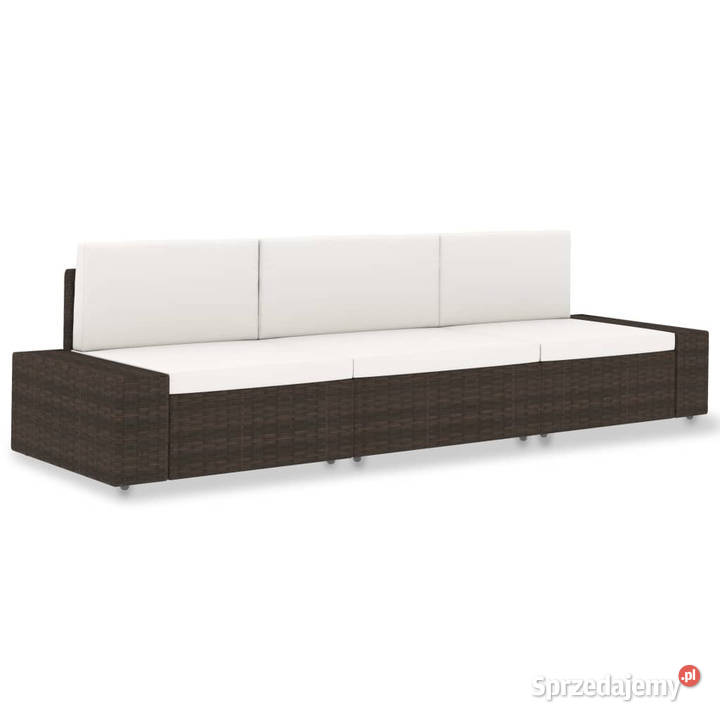 Sofa modułowa 3osobowa rattan PE brązowa WM49516 Warszawa
