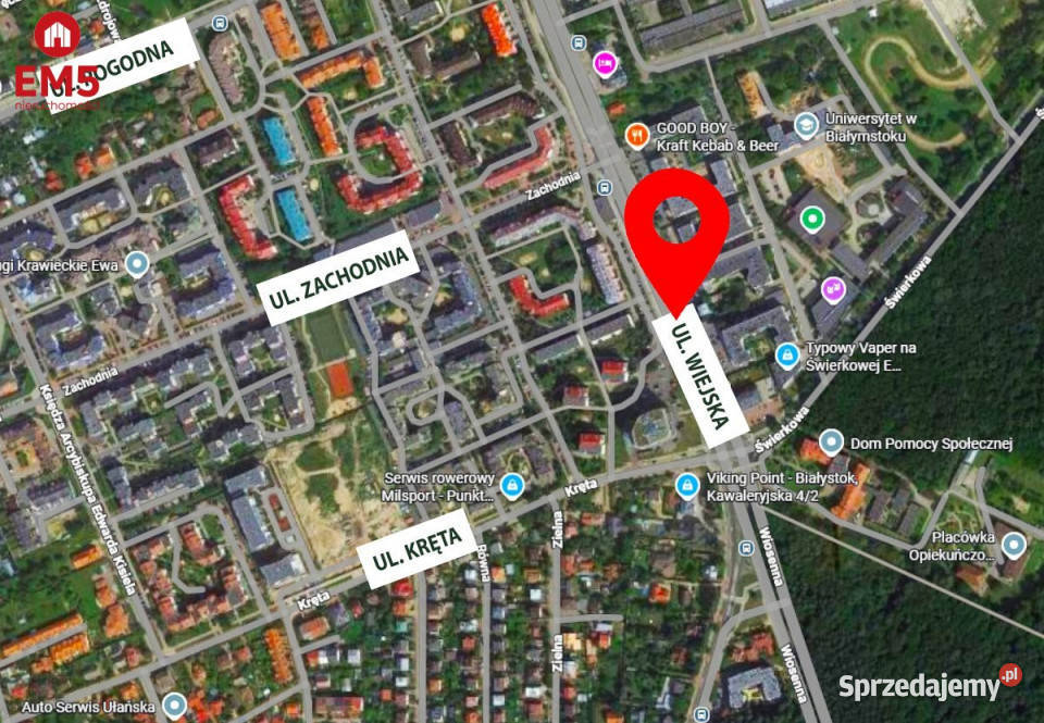 Lokal 494 metry Białystok Wiejska