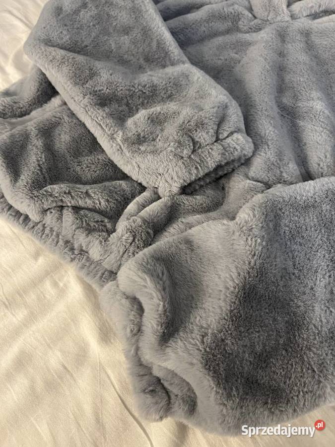 Bluza z kapturem futerkowa z futerkiem szara Rozmiar 158 Jasło