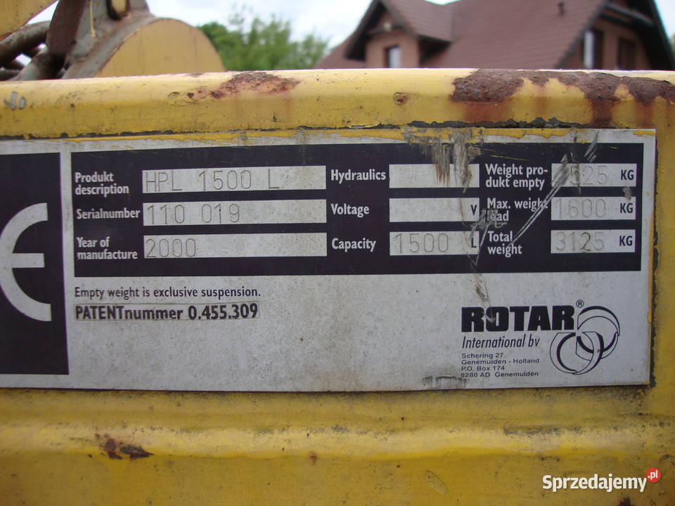 łyżka do przesiewania sortująca ROTOR HPL 1500 Czaplinek