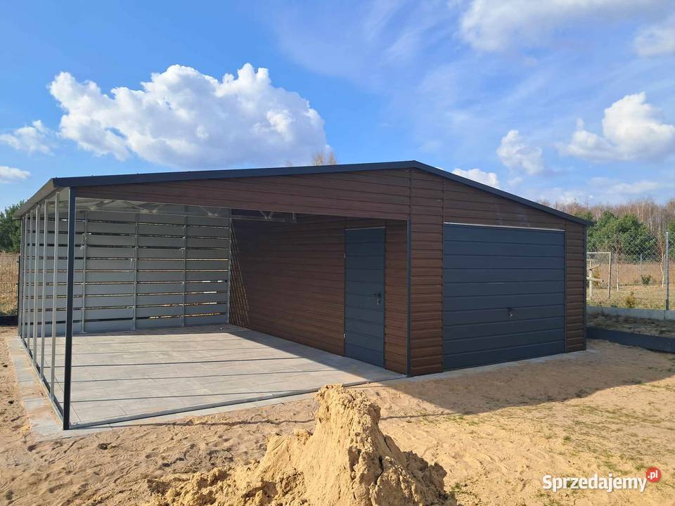 Garaż blaszany wiata Wzmocniony PROFILAMI Kalisz