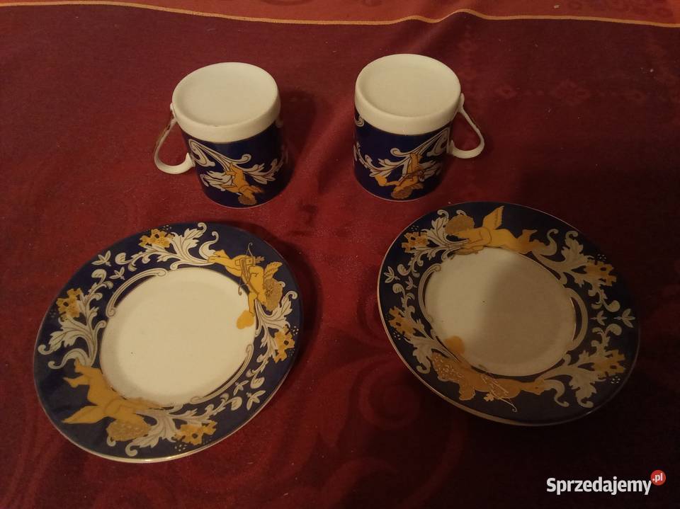 2 filiżanki eleganckie espresso z amorkami Filiżanki i spodki Warszawa