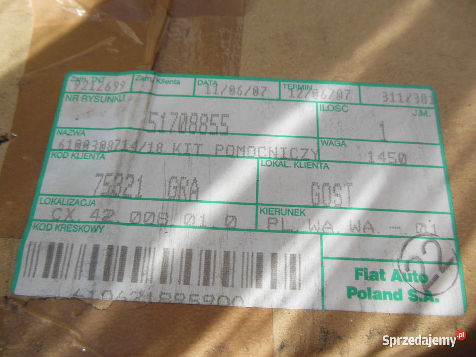 MATA GRZEWCZA FOTELA FIAT STILO 51708855 osobowe