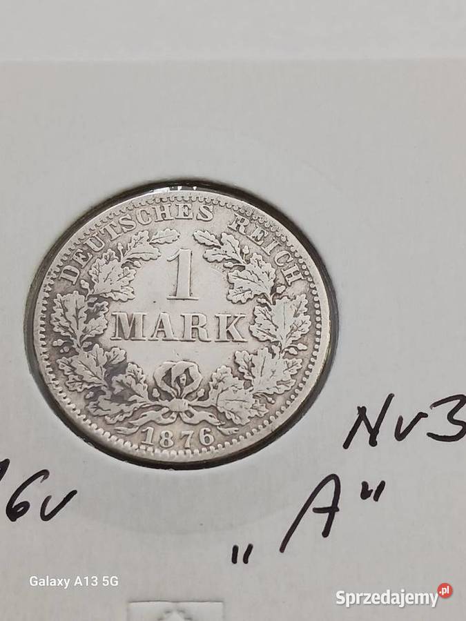 1 Marka Prusy 1876 r 3 mennica A Konin