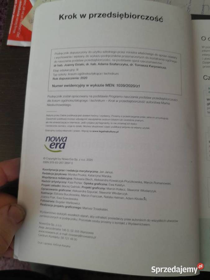 Krok w przedsiębiorczość Podręcznik do podstaw Wieliczka sprzedam
