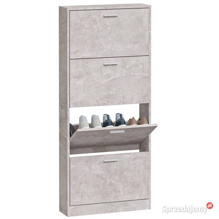Szafka na buty szarość betonu 59x17x150 WM342521 mazowieckie Warszawa sprzedam