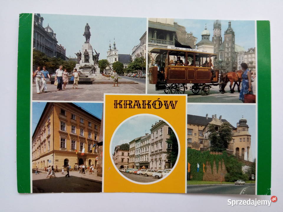 Pocztówka Kraków z lat 80tych 3 Znaczki sprzedam