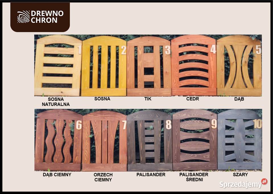 Meble ogrodowe drewniane składane typ X lamel 7 inny kolor Kalety