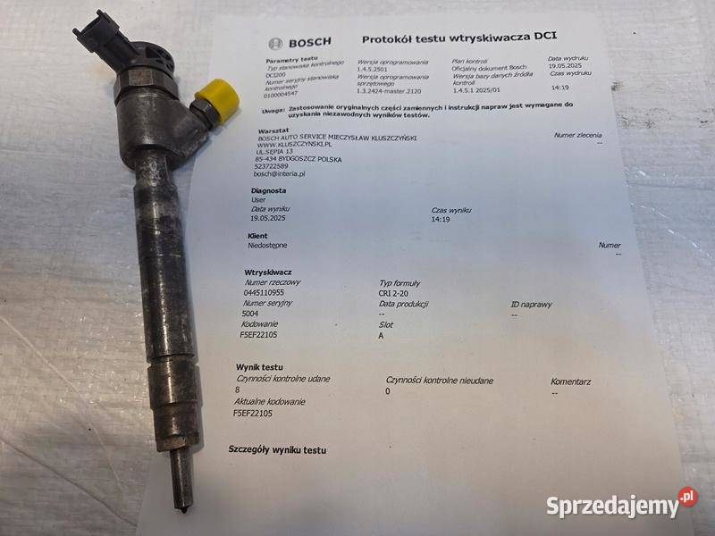 WTRYSK WTRYSKI WTRYSKIWACZE OPEL CROSSLAND 15 osobowe