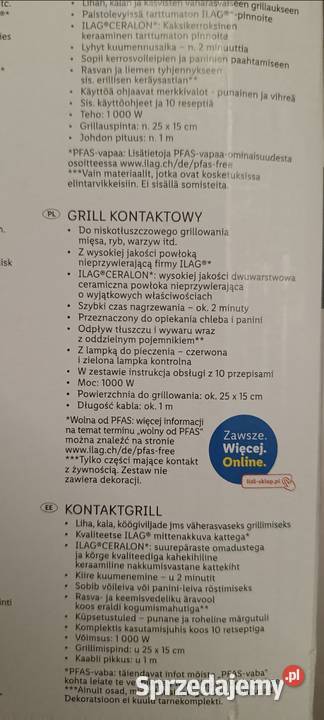 SILVERCREST grill kontaktowy 1000 W SKG 1000 C1 Ełk