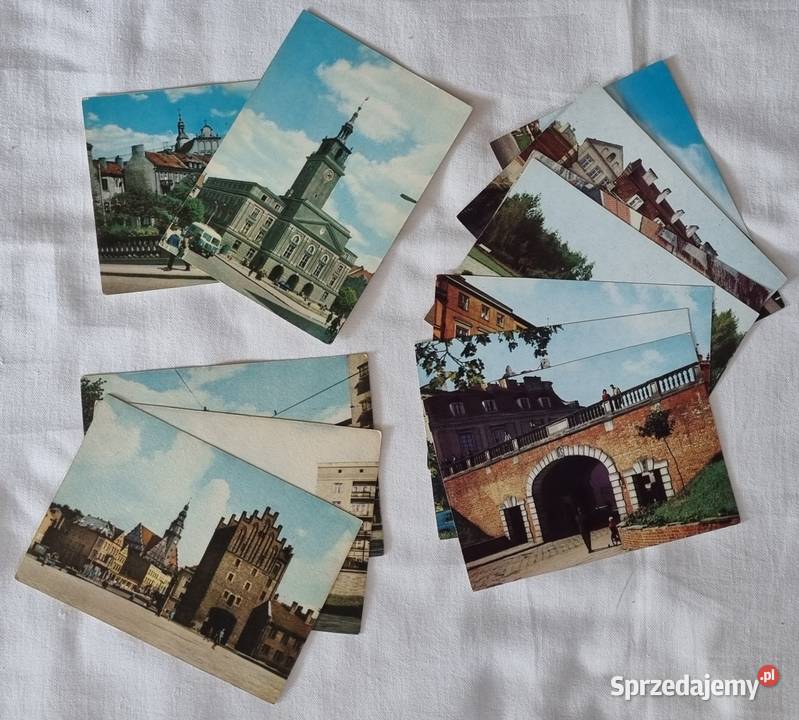 Polskie miasta powojenne barwne pocztówki