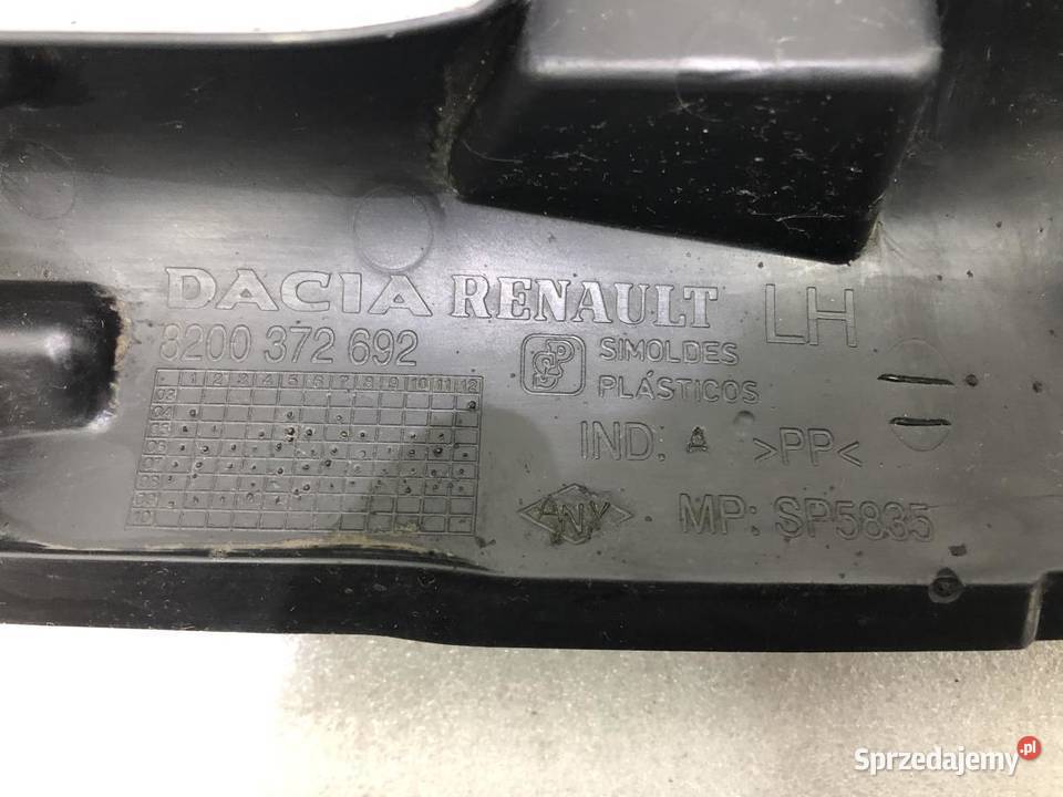 OSŁONA PODWOZIA LEWA DACIA SANDERO I 8200372692 wielkopolskie