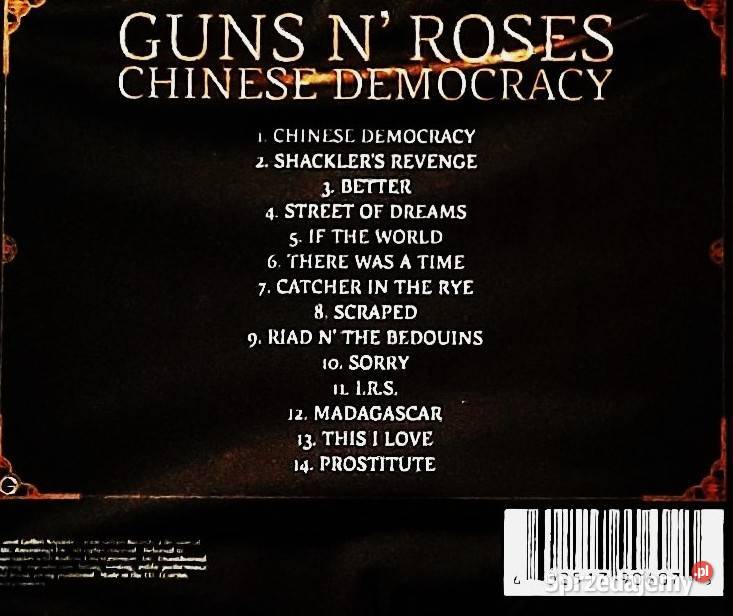 CD Nowy Album CD GUNS N ROSES Album Chinese rock mazowieckie Grodzisk Mazowiecki
