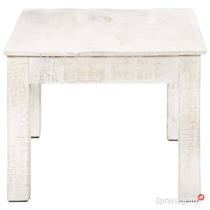 Stolik kawowy biały 110 x 60 x 45 lite drewno Stoły Warszawa