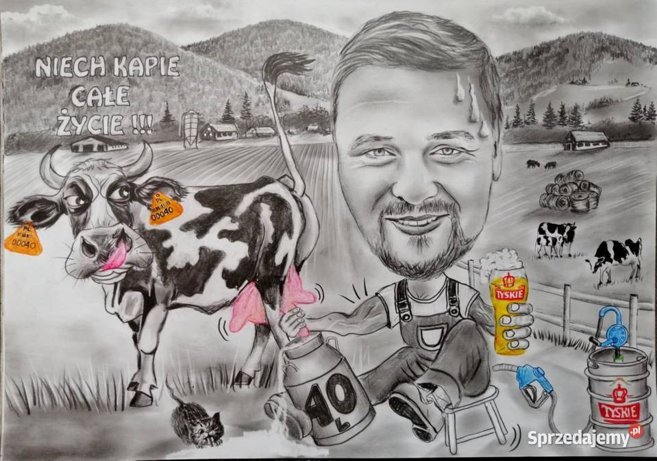 Karykatury portrety Górki Wielkie