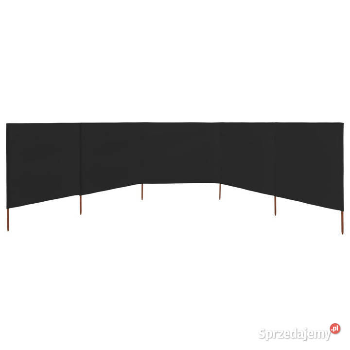 Parawan 5skrzydłowy z tkaniny 600x160 czarny Warszawa