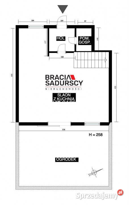 Dom szeregowy Niepołomice Oficerska 677m2 asfalt