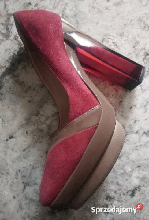 Buty Pollini szpilki premium wysoka jakość 24.5cm Sandały i klapki Kraków