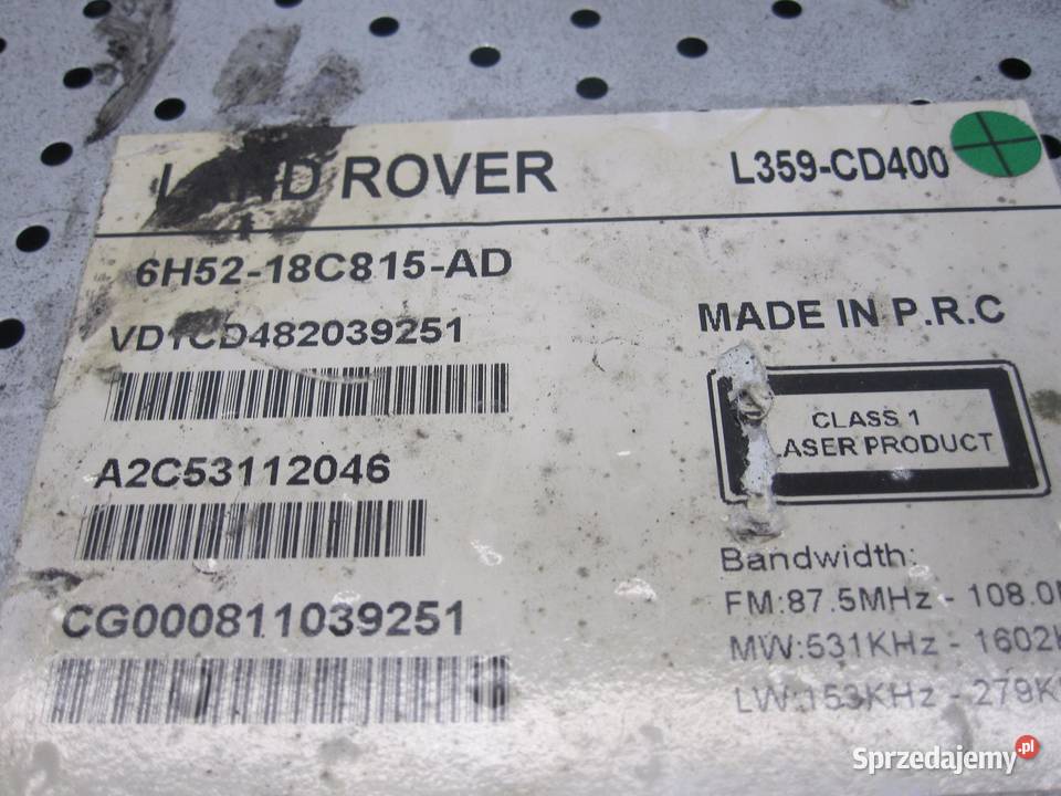 FREELANDER II 08r radio CD 6H52138C815AD osobowe świętokrzyskie sprzedam
