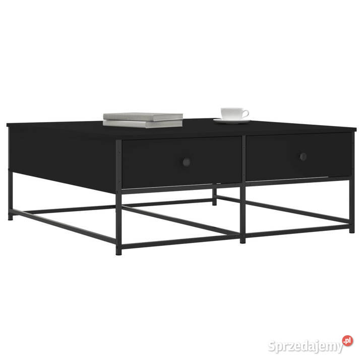 Stolik kawowy czarny 100x99x40 materiał Warszawa sprzedam