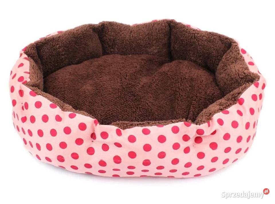 Legowisko z poduszką dla psa kota różowe